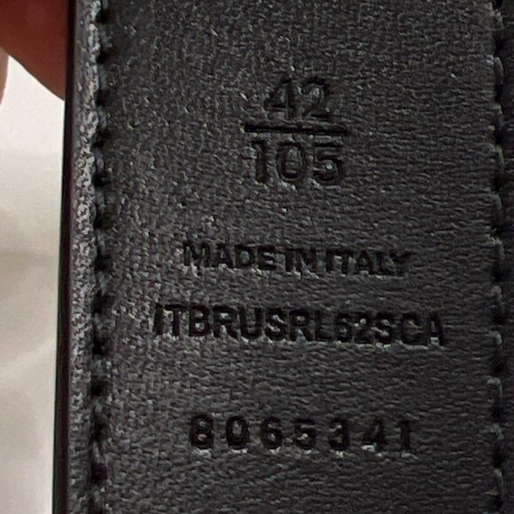 Burberry Louis Reversible Check Leather Belt Charcoal Graphite Size 105 / 42 - Picture 5 of 13